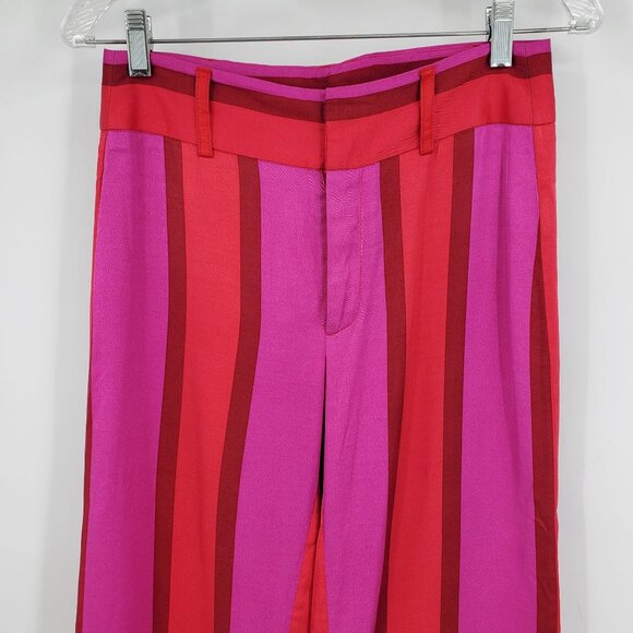 Maggie Marilyn Endless Optimist Pink and Red Striped Women's Trousers pants 2 - Picture 8 of 12